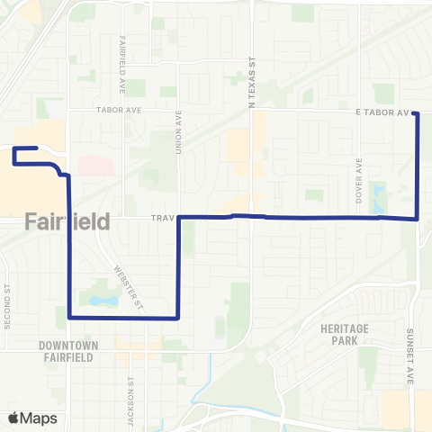 FAST Solano Town Center / East Tabor & Sunset map