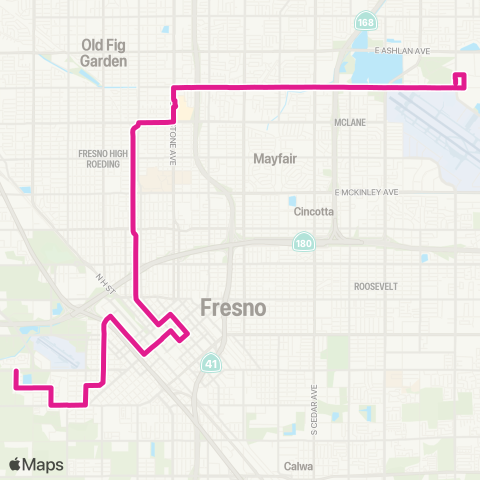 FAX Dss / Manchester / West Fresno map