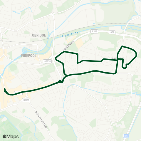 First Buses of Somerset  map