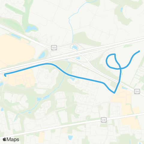 Fairfax Connector Random Hills = Pender Dr map