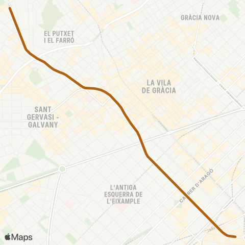 FGC Barcelona Pl. Catalunya - Av Tibidabo map