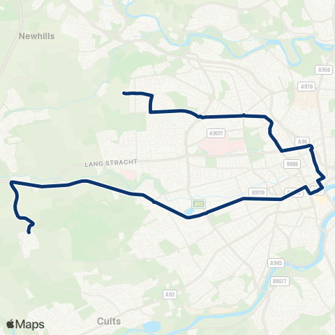 First Aberdeen Burnieboozle Crescent - Howes Road map