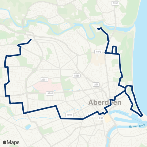 First Aberdeen Turning Circle - Hillhead Student Village map