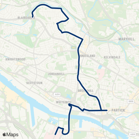 First Greater Glasgow Paladin Av - Queen Elizabeth Hospitals (Stop 4) map