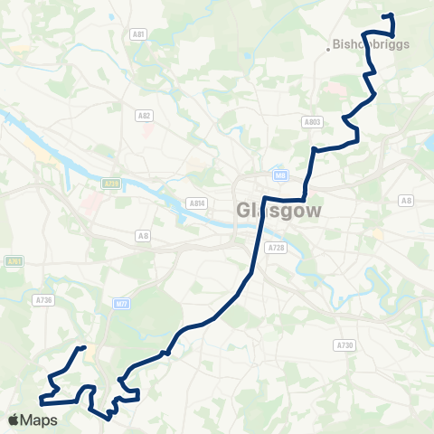 First Greater Glasgow Standburn road - Turning Circle map