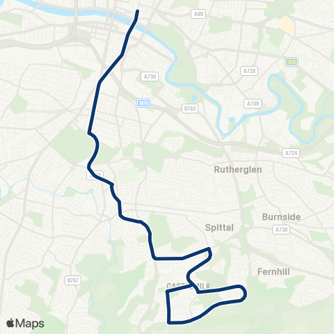 First Greater Glasgow Osborne Street (stop 4) - Dougrie Drive map