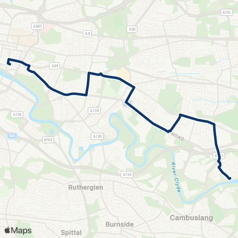 First Greater Glasgow Laurelbank Rd - Osborne Street (stop 3) map