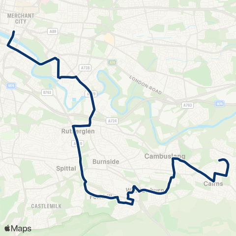 First Greater Glasgow Osborne Street (stop 3) - Annick Street map