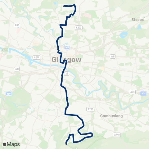 First Greater Glasgow Milton Bus Terminus - Carmunnock By-Pass map