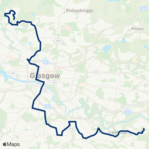 First Greater Glasgow King Street - Sunningdale Road map