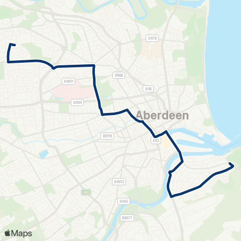 First Aberdeen North Balnagask Road - Byron Square map