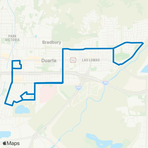 Foothill Transit Duarte map