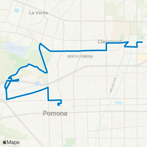 Foothill Transit Montclair Transit Center– Pomona –El Mon map