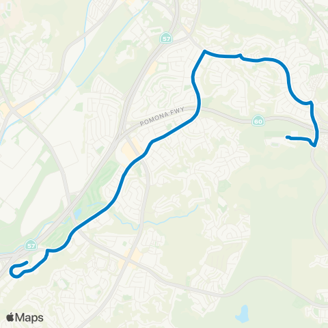 Foothill Transit Diamond Bar - Diamond Ranch map