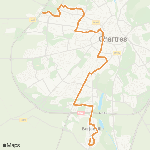 Filibus Barjouville Hotbrou - Mainvilliers Grandes Ruelles map