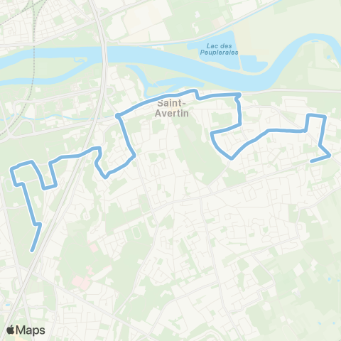 Fil bleu Onze Arpents - Parc Grandmont map