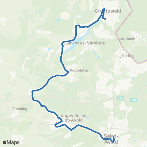 Fluo 57 Creutzwald / St-Avold map