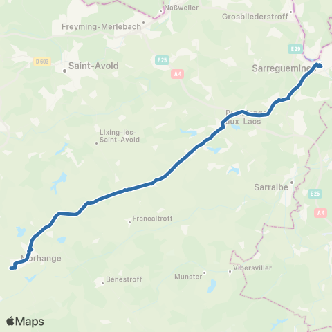 Fluo 57 Morhange / Sarreguemines map