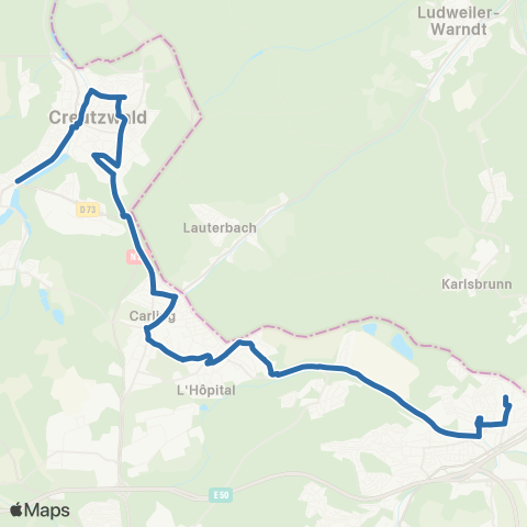 Fluo 57 Creutzwald / Freyming-Merlebach map