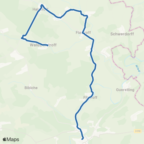 Fluo 57 Waldwisse / Bouzonville map