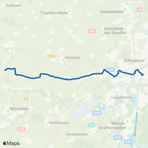 Fluo 67 Scharrachbergheim - Osthoffen - Strasbourg map