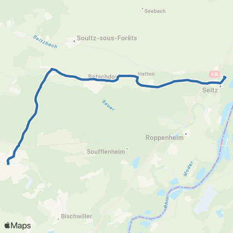 Fluo 67 Hatten - Haguenau map