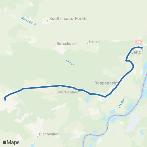 Fluo 67 Seltz - Haguenau map