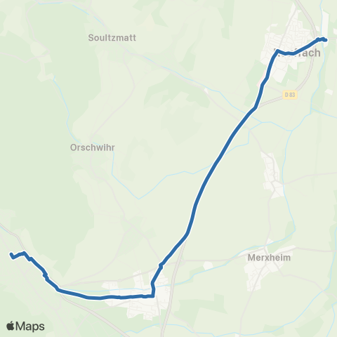 Fluo 68 Guebwiller - Rouffach map