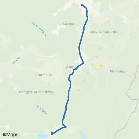 Vosges 88 St Die des Vosges - Gerardmer map