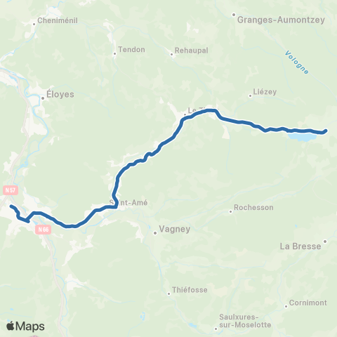 Vosges 88 Remiremont - Gerardmer map