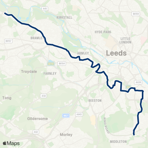 First Leeds  map