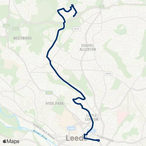 First Leeds  map