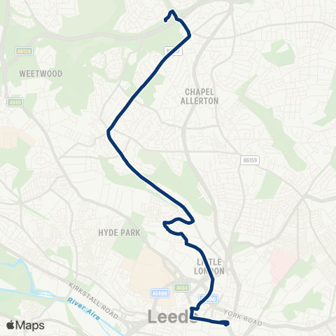 First Leeds  map