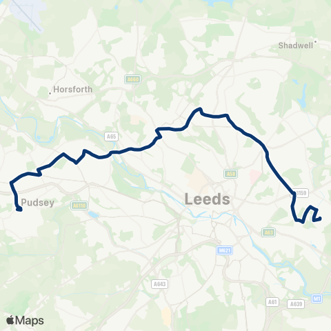 First Leeds  map