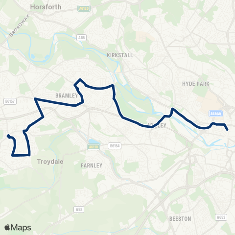 First Leeds  map