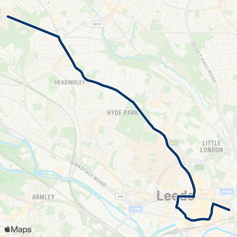 First Leeds  map