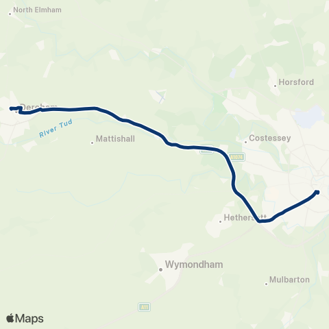 First Norfolk & Suffolk  map