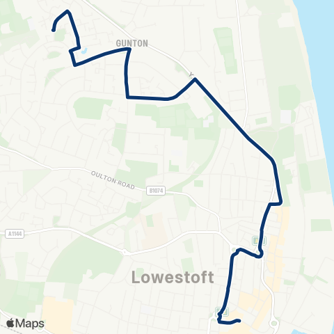 First Norfolk & Suffolk  map