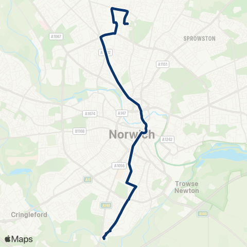 First Norfolk & Suffolk  map