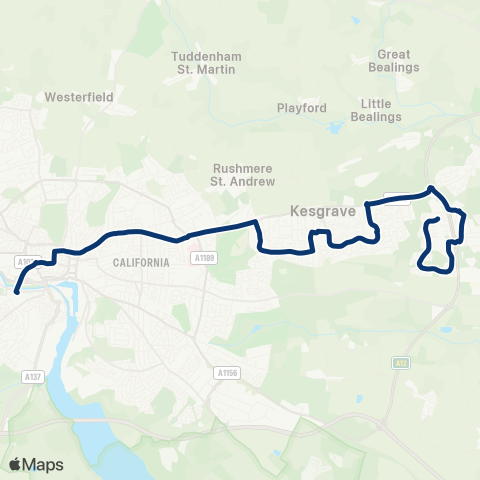 First Norfolk & Suffolk  map