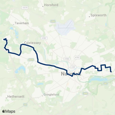 First Norfolk & Suffolk  map