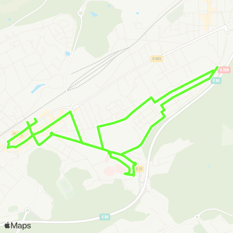 Forbus Forbach Gare rout. - Petite Forêt - Creutzberg map