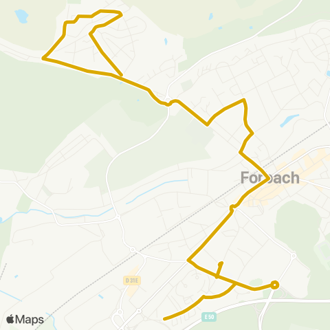 Forbus Bruch - Forbach Gare routière - Wiesberg map