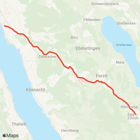 Forchbahn Zürich Stadelhofen, Bahnhof - Egg map