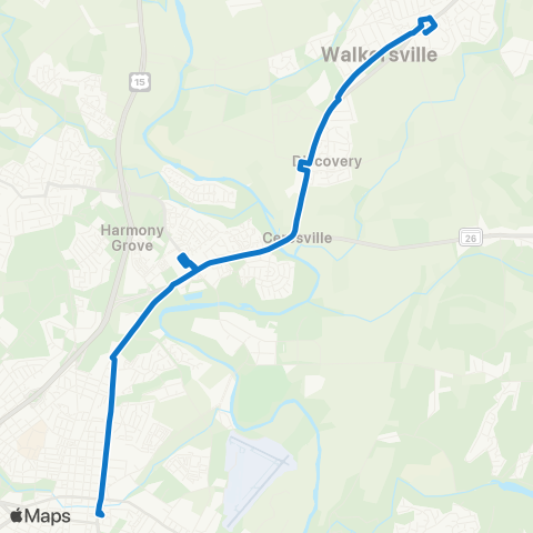 TransIT Walkersville Connector map