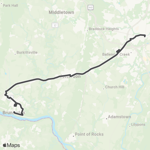 TransIT Brunswick Jefferson Shuttle map