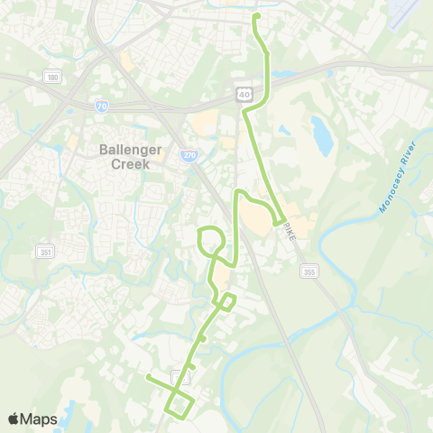 TransIT Route 85 Shuttle map