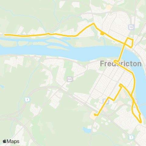 Fredericton Transit Prospect map