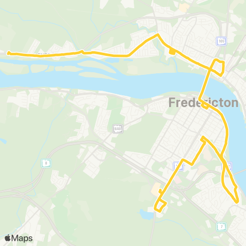 Fredericton Transit Carlisle map