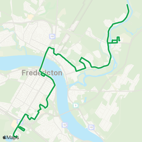 Fredericton Transit Marysville map